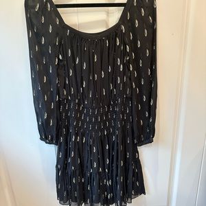 Rebecca Taylor Black and Gold Dress